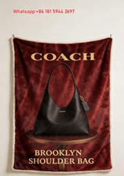 Coach Brooklyn Shoulder Bag Flannel Throw Blanket for Sofa C187